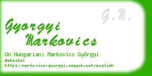 gyorgyi markovics business card